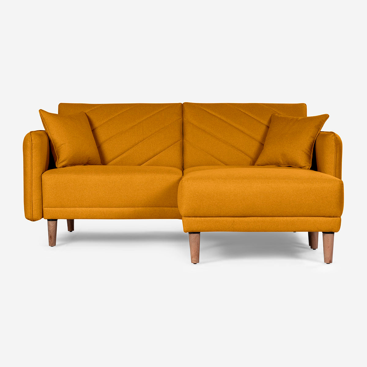 Sofá Cama + Taburete Ritz Mostaza