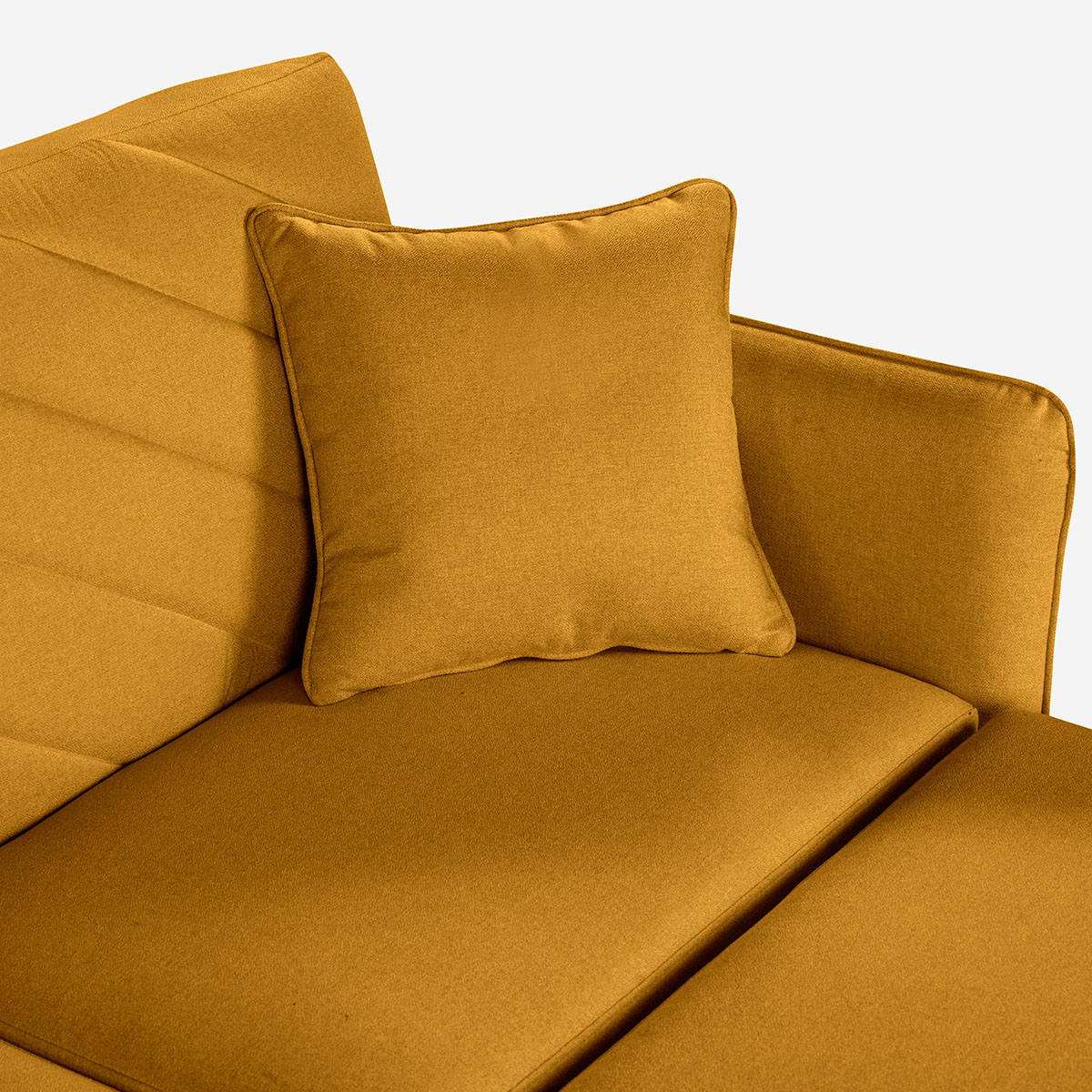 Sofá Cama + Taburete Ritz Mostaza
