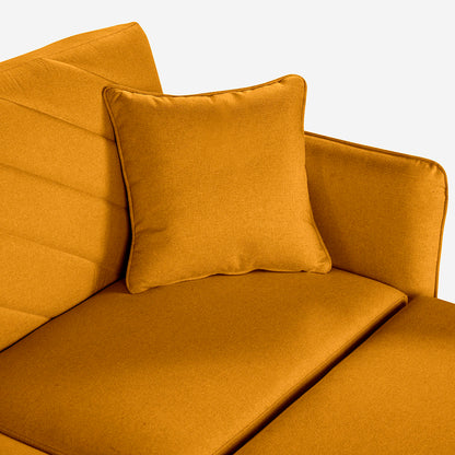 Sofá Cama + Taburete Ritz Mostaza