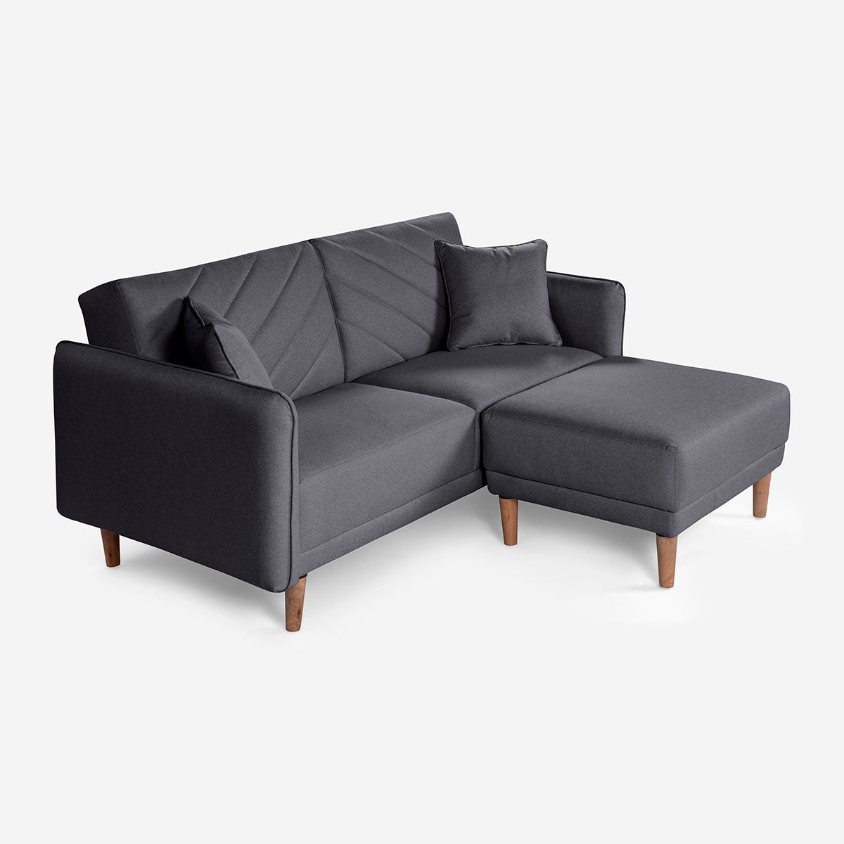 Sofá Cama + Taburete Ritz Gris Oxford