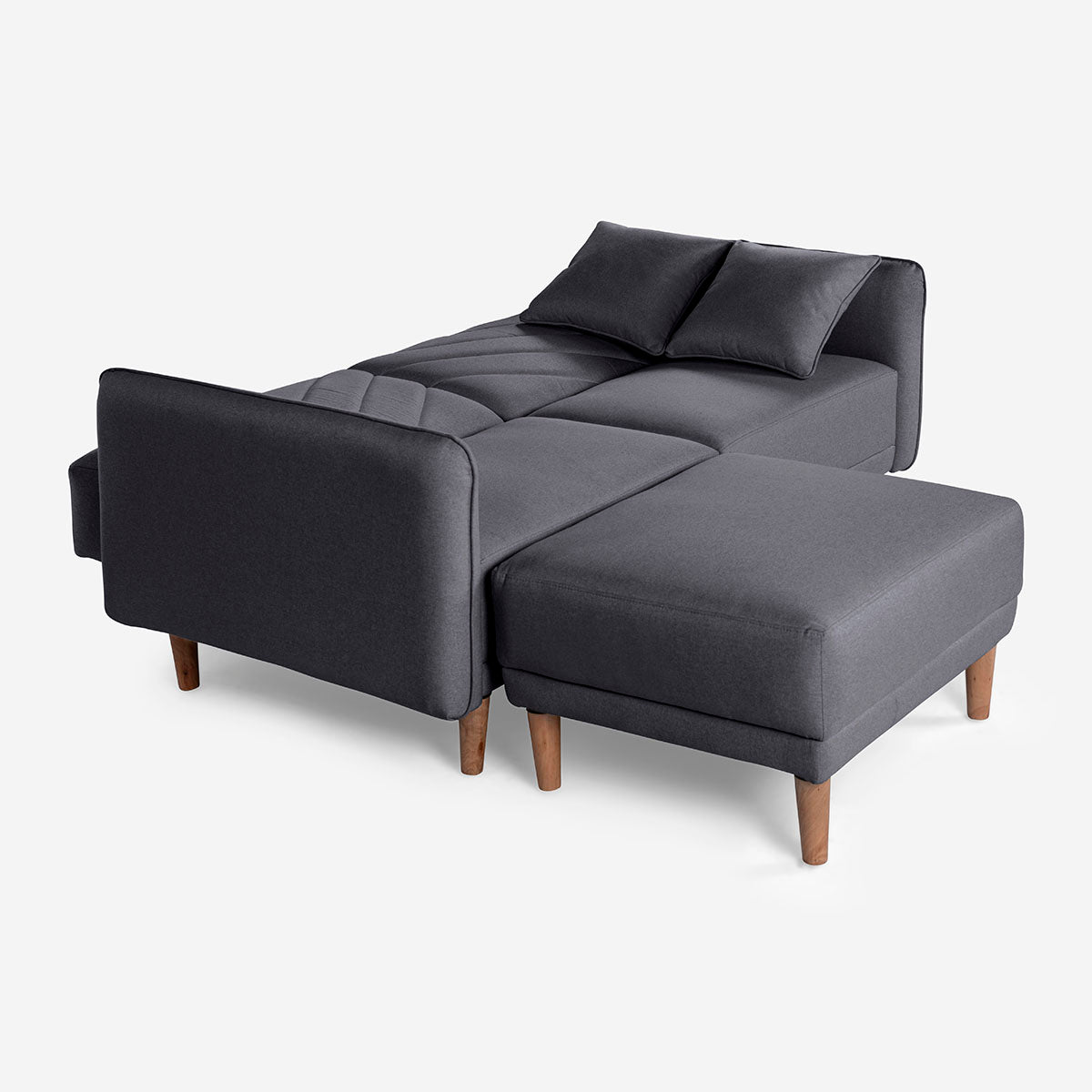 Sofá Cama + Taburete Ritz Gris Oxford