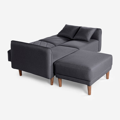 Sofá Cama + Taburete Ritz Gris Oxford
