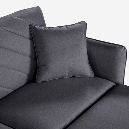 Sofá Cama + Taburete Ritz Gris Oxford