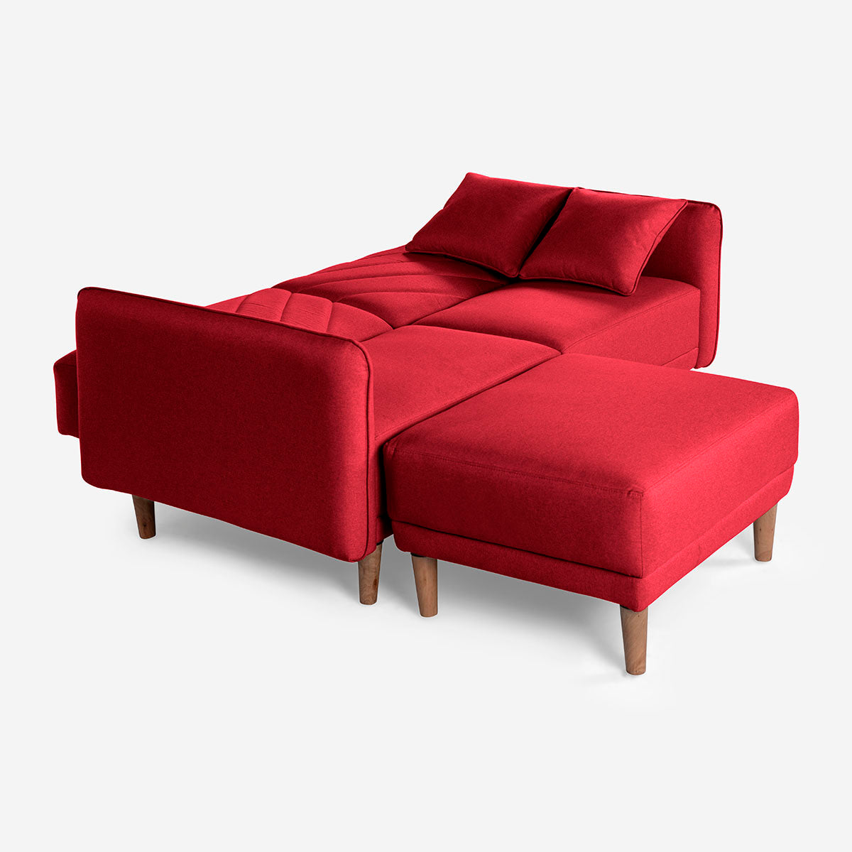 Sofá Cama + Taburete Ritz Rojo