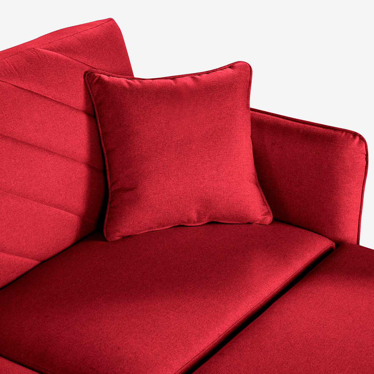 Sofá Cama + Taburete Ritz Rojo