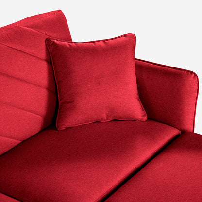 Sofá Cama + Taburete Ritz Rojo