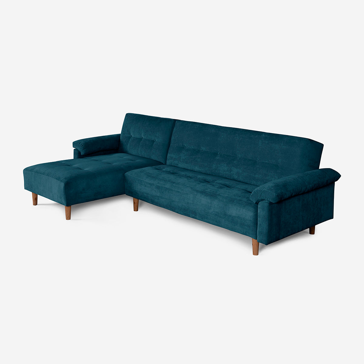 Sala Modular Makora Baily Olivo Terciopelo De 3 Plazas - Outlet