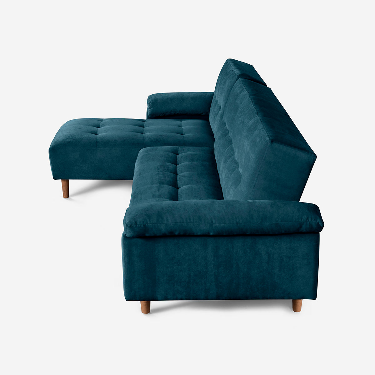 Sala Modular Makora Baily Olivo Terciopelo De 3 Plazas - Outlet