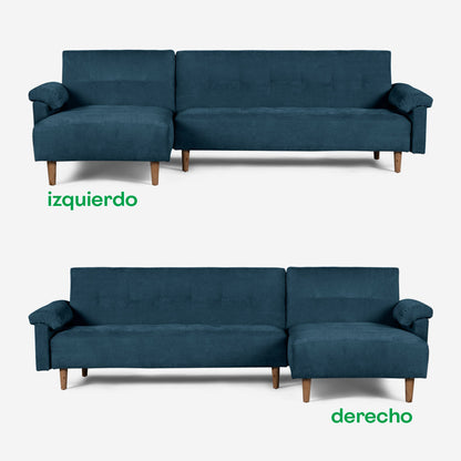 Sala Modular Makora Baily Olivo Terciopelo De 3 Plazas - Outlet