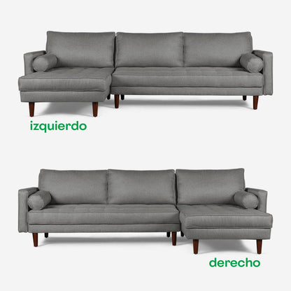 Sala Modular Nadine Color Gris Claro