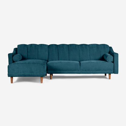 Sala Modular Makora Richman Olivo Terciopelo De 3 Plazas - Outlet