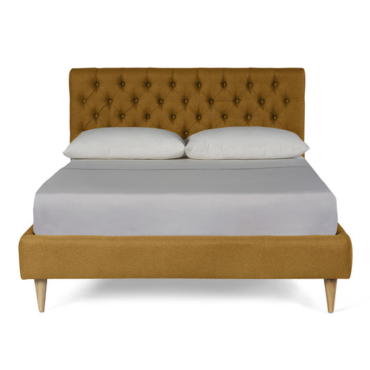 Cama Queen Velaria Mostaza