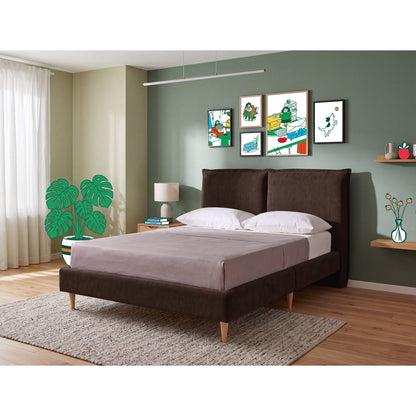 Base de Cama Matrimonial Zenvia Chocolate
