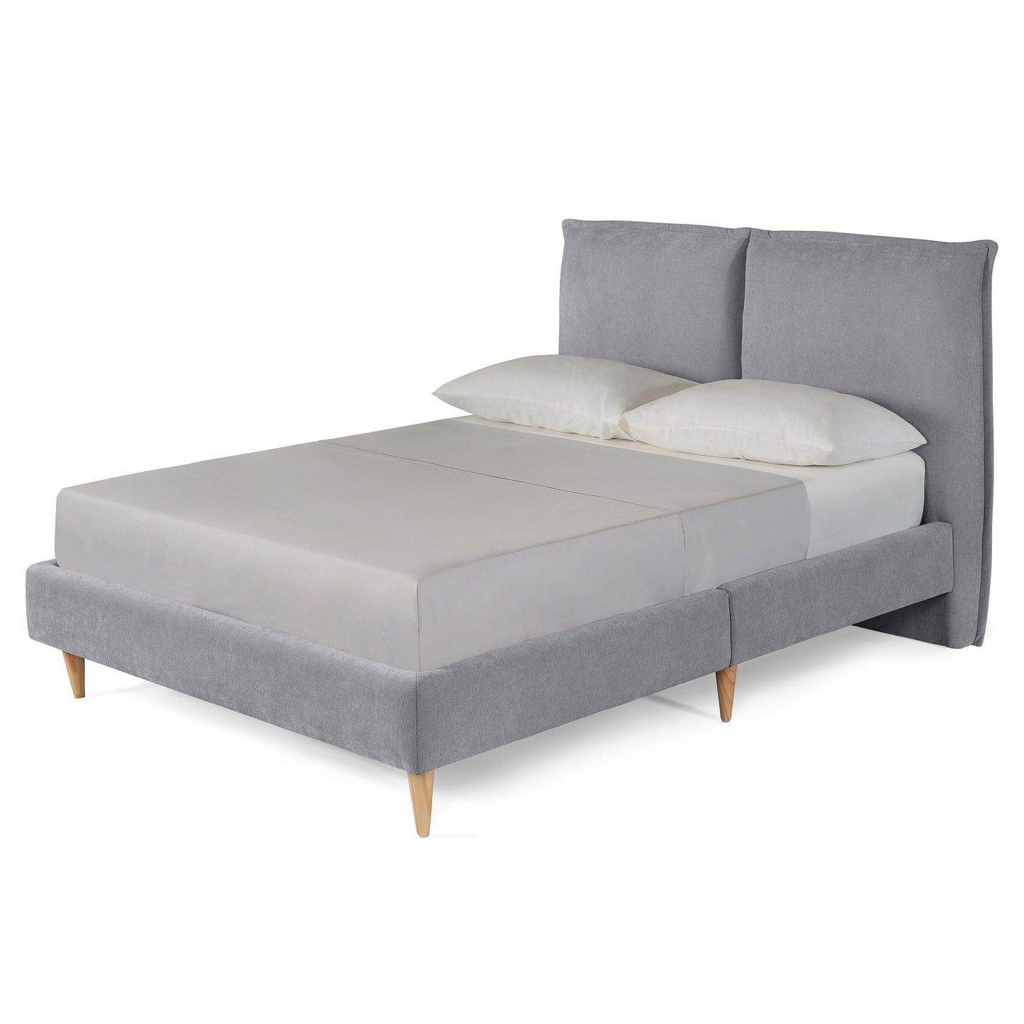 Base de Cama Matrimonial Zenvia Gris