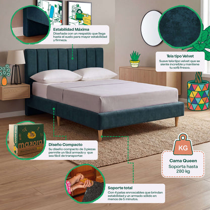 Base de Cama Queen Nostra Olivo | Makora