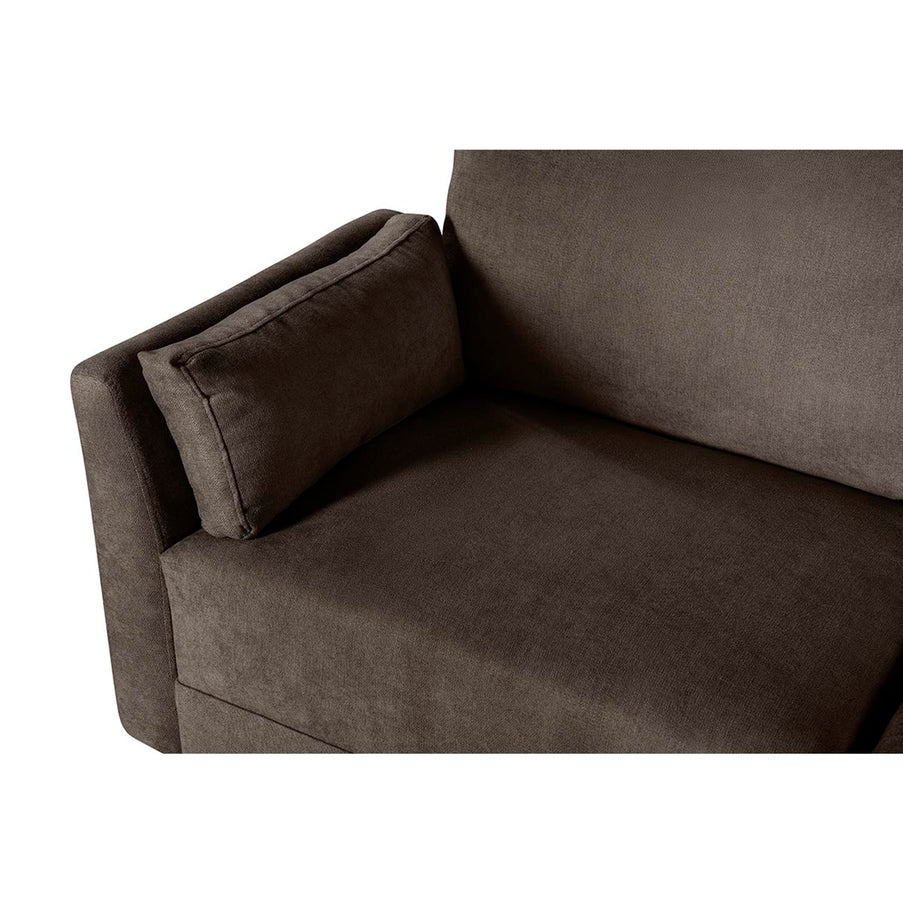 Sala De 4 Modulos Makora Everyn Memory Foam Chocolate Chenil Respaldo Reclinable De 3 Posiciones