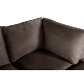 Sala De 4 Modulos Makora Everyn Memory Foam Chocolate Chenil Respaldo Reclinable De 3 Posiciones