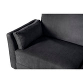 Sala De 4 Modulos Makora Everyn Memory Foam Negro Chenil Respaldo Reclinable De 3 Posiciones