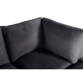 Sala De 4 Modulos Makora Everyn Memory Foam Negro Chenil Respaldo Reclinable De 3 Posiciones
