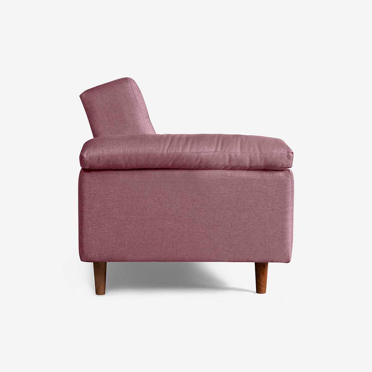 Sofá Cama Makora Andros Rosa Lino De 3 Plazas Con Portavasos - Outlet