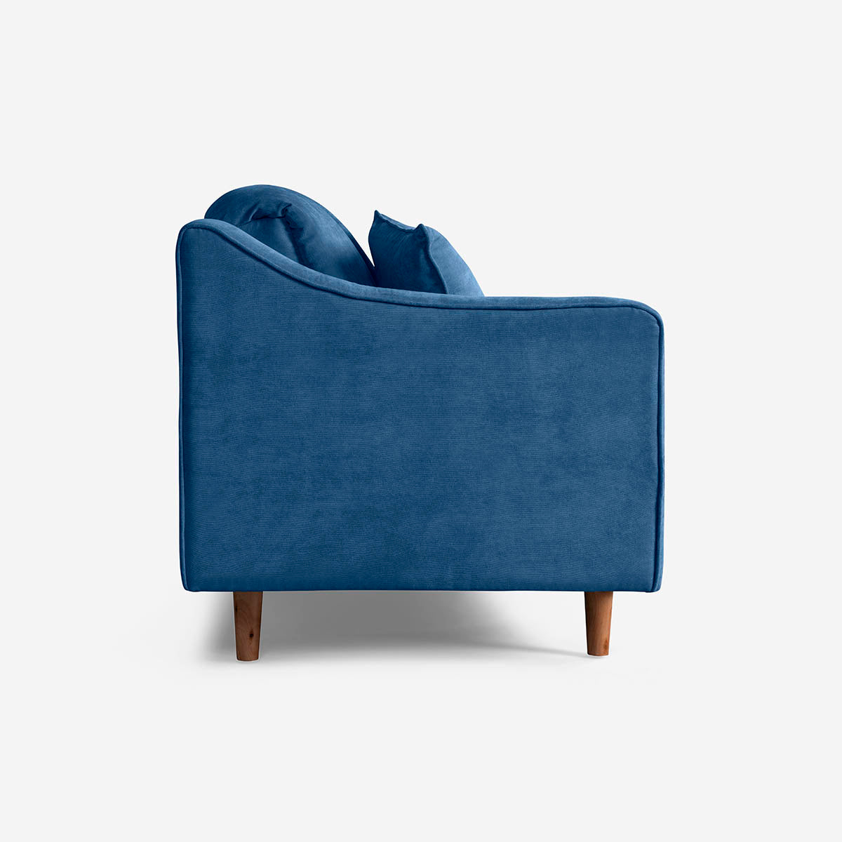 Sofá Cama Makora Annika Azul Terciopelo De 3 Plazas - Outlet