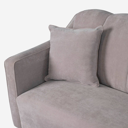 Sofá Cama Makora Annika Gris Claro Terciopelo De 3 Plazas - Outlet