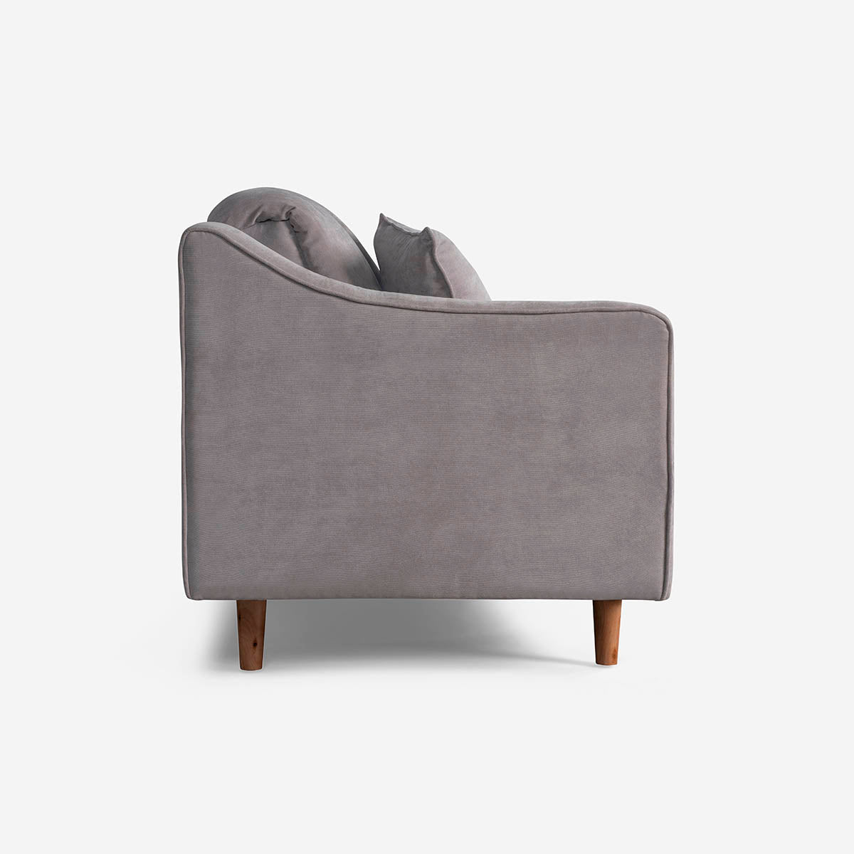 Sofá Cama Makora Annika Gris Claro Terciopelo De 3 Plazas - Outlet