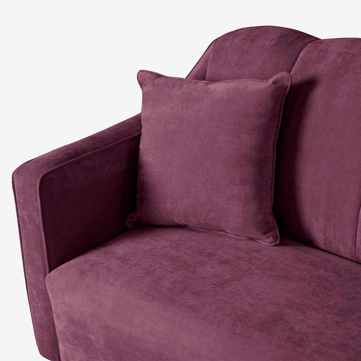 Sofá Cama Makora Annika Morado Terciopelo De 3 Plazas - Outlet