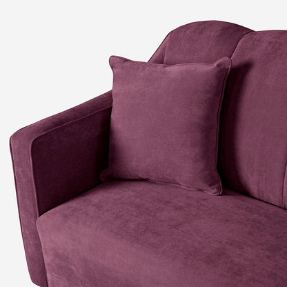 Sofá Cama Makora Annika Morado Terciopelo De 3 Plazas - Outlet