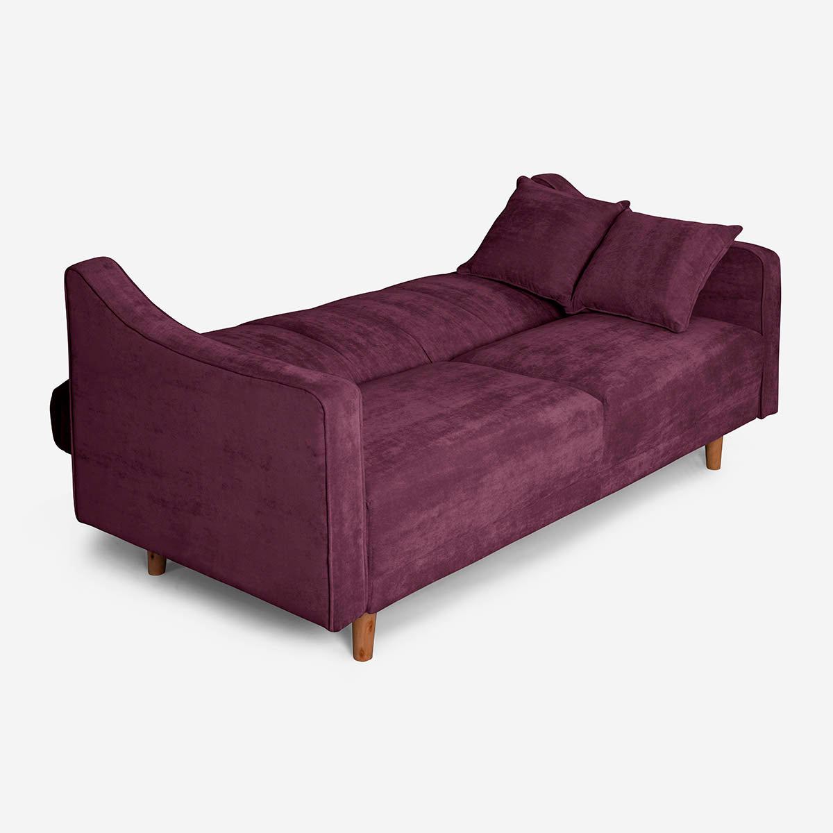 Sofá Cama Makora Annika Morado Terciopelo De 3 Plazas - Outlet