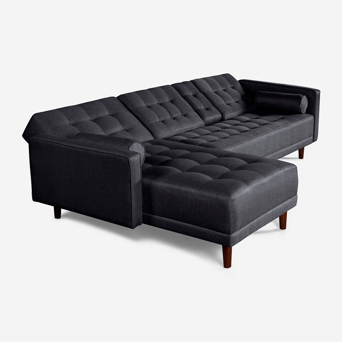 Sala Modular Makora Bardo Gris Oxford Magic De 3 Plazas Con Portavasos - Outlet