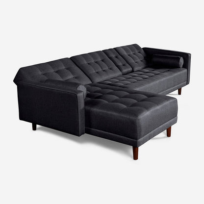 Sala Modular Makora Bardo Gris Oxford Magic De 3 Plazas Con Portavasos - Outlet