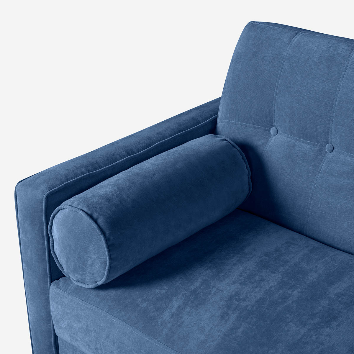 Sofá Cama Makora Bristol Azul Terciopelo De 3 Plazas - Outlet