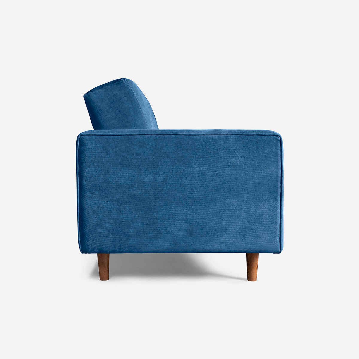 Sofá Cama Makora Bristol Azul Terciopelo De 3 Plazas - Outlet