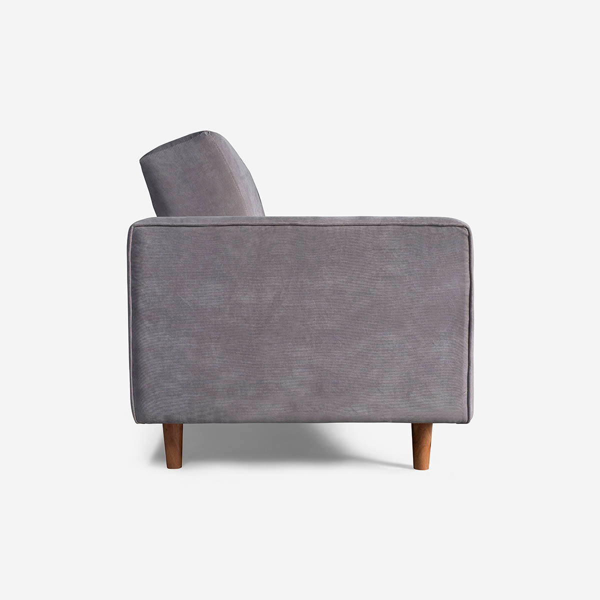 Sofá Cama Makora Bristol Gris Claro Terciopelo De 3 Plazas - Outlet