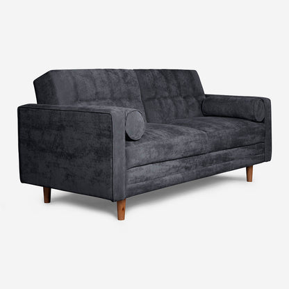 Sofá Cama Makora Bristol Gris Oxford Terciopelo De 3 Plazas - Outlet