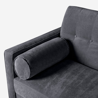 Sofá Cama Makora Bristol Gris Oxford Terciopelo De 3 Plazas - Outlet