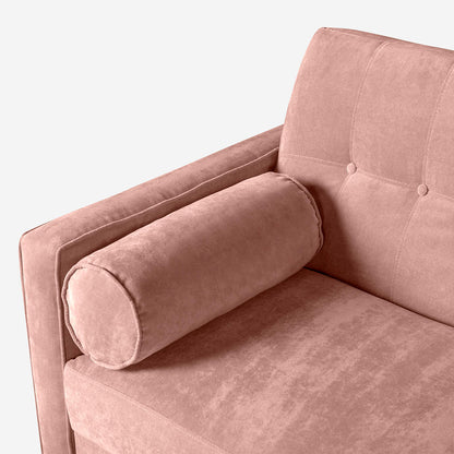 Sofá Cama Makora Bristol Rosa Terciopelo De 3 Plazas - Outlet