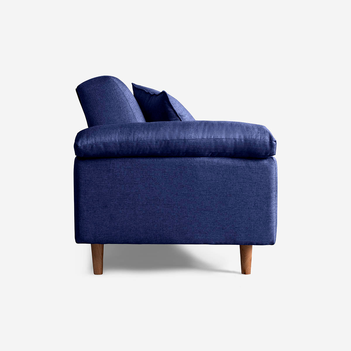 Sofá Cama Makora Brooklyn Azul Lino De 3 Plazas