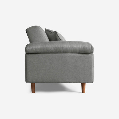 Sofá Cama Makora Brooklyn Gris Claro Lino De 3 Plazas
