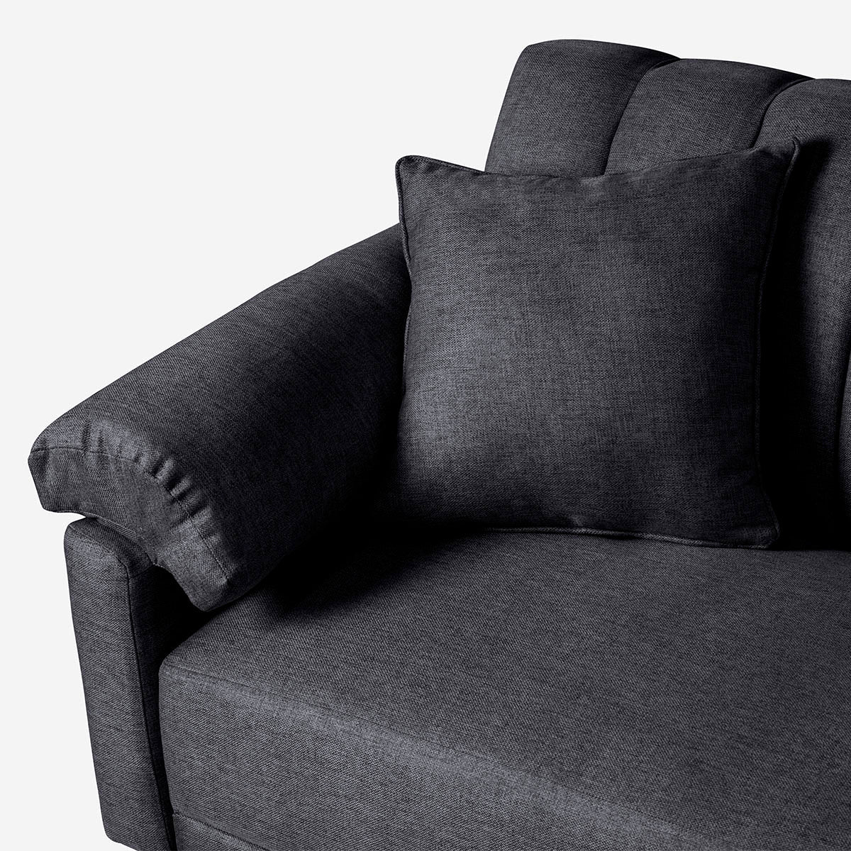 Sofá Cama Makora Brooklyn Gris Oxford Lino De 3 Plazas