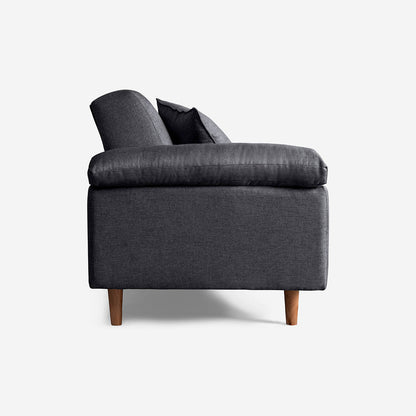 Sofá Cama Makora Brooklyn Gris Oxford Lino De 3 Plazas