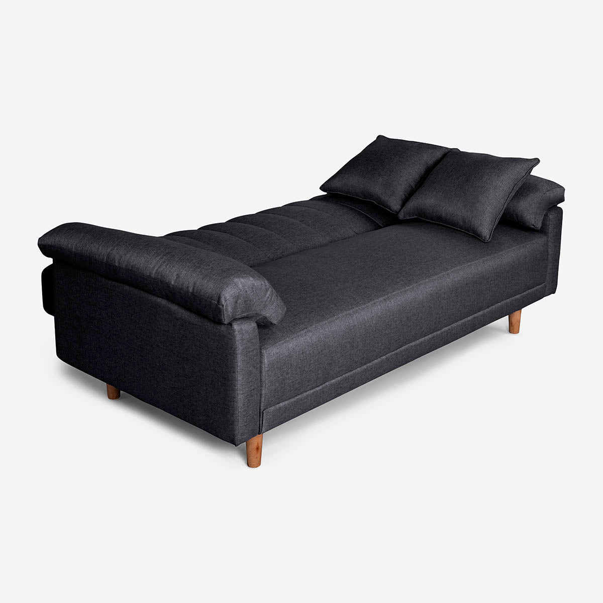 Sofá Cama Makora Brooklyn Gris Oxford Lino De 3 Plazas