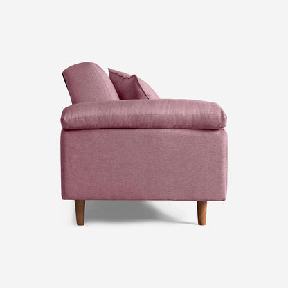 Sofá Cama Makora Brooklyn Rosa Lino De 3 Plazas