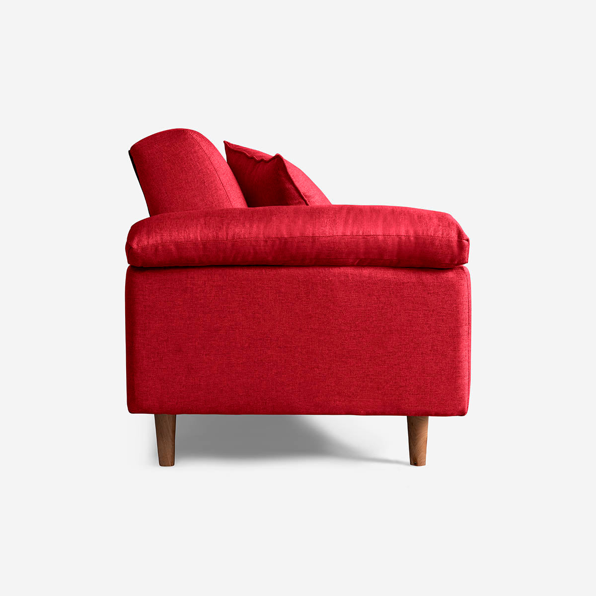 Sofá Cama Makora Brooklyn Rojo Lino De 3 Plazas