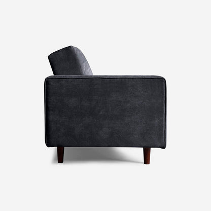 Sofá Cama Makora Calandra Gris Oxford Terciopelo De 3 Plazas - Outlet