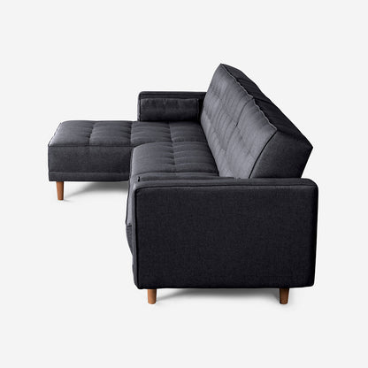 Sala Modular Makora Chiara Gris Oxford Magic De 3 Plazas - Outlet