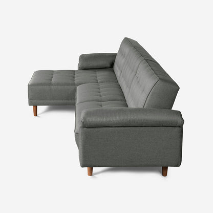 Sala Modular Makora Landon Gris Claro Magic De 3 Plazas - Outlet