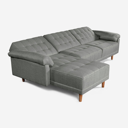 Sala Modular Makora Landon Gris Claro Magic De 3 Plazas - Outlet