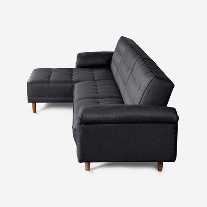 Sala Modular Makora Landon Gris Oxford Magic De 3 Plazas - Outlet